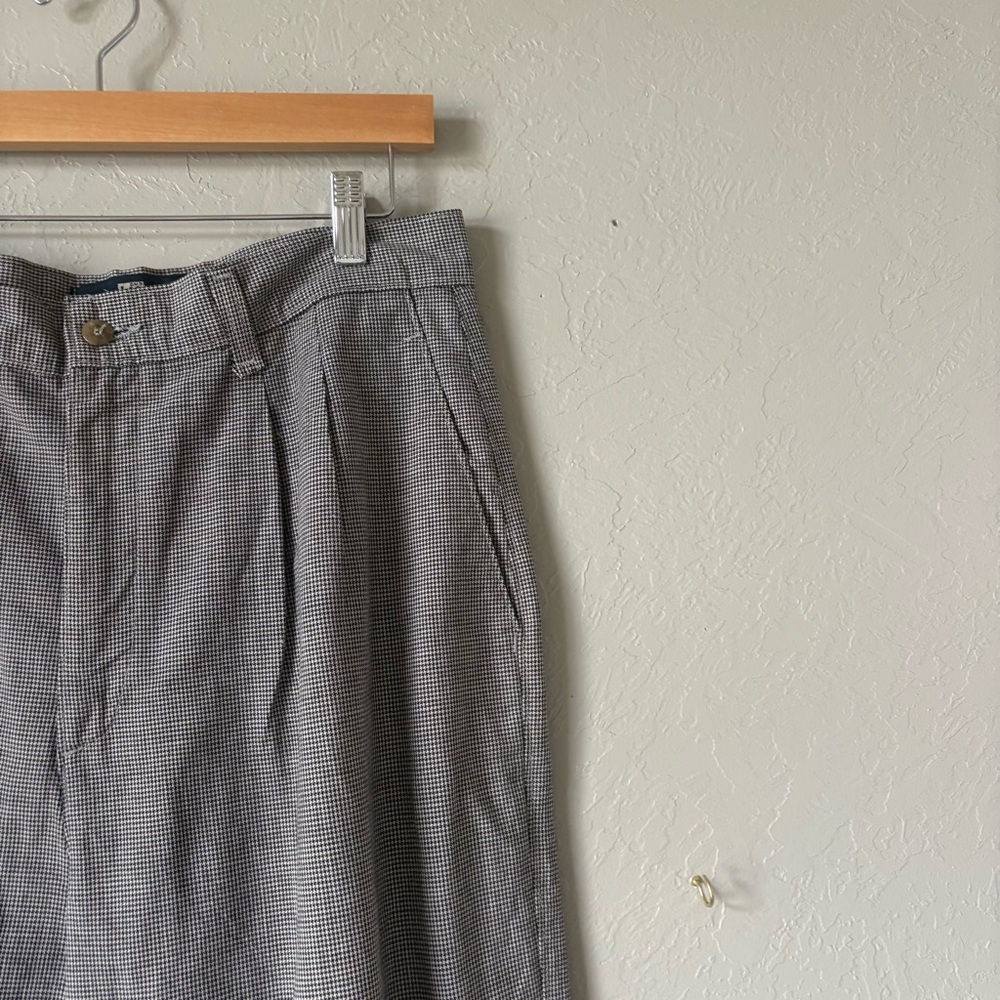 Vintage Checkered Cotton Black and White Trouser Pants 14P modern 12P - Picture 5 of 14